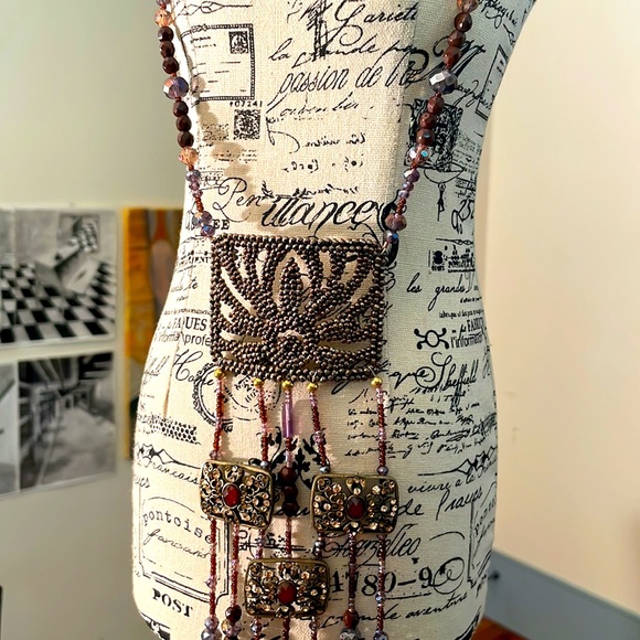 Vintage Handmade Statement Necklace - Picture 3 of 5